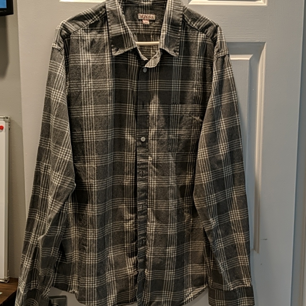 Gray plaid button down